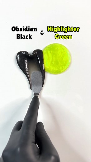 3.6M views · 15K reactions | Obsidian Black + Highlighter Green  Do you like the resulting color? Satisfying slime color mixing ASMR | Satisfying ASMR | Facebook