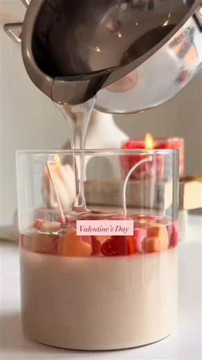 @candlessinspo on Instagram: "Valentine’s Day around the corner! Love is officially in the air. 🕯️❤️🩷 Your idea + My repost #pinkheart #red #valentinsday #homedecor #homemade"