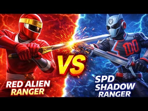 Power Rangers: Legacy Wars- Red Alien Ranger vs Spd Shadow Ranger (Gameplay)
