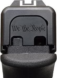 Milspin Slide Back Plate Compatible with Glock Gen 1-5, Models G17 19 21 22 23 24 26 27 29 30 31 32 34 35 36 37 38 39 40 41 | We the People | Veteran Crafted in USA |