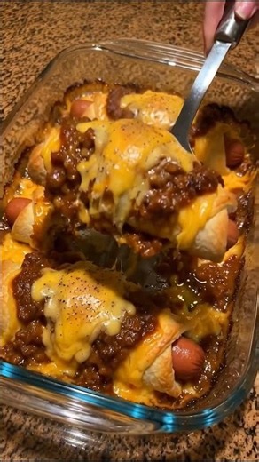 Cheesy Chili Dog Casserole | Easy Family Dinner Recipe
