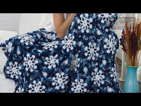 Crochet Dusty Snowflake Afghan | EASY | The Crochet Crowd