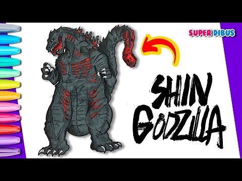 COMO DIBUJAR Y COLOREAR A SHIN GODZILLA (SHIN GOJIRA)