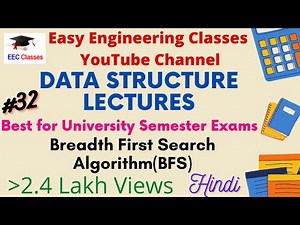 Breadth First Search Algorithm(BFS) in with Example | #DataStructure Lectures in Hindi