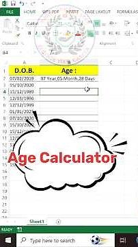 Age Calculation in Excel | Calculate Exact Age in Years, Months & Days | Any Date Formula #excel