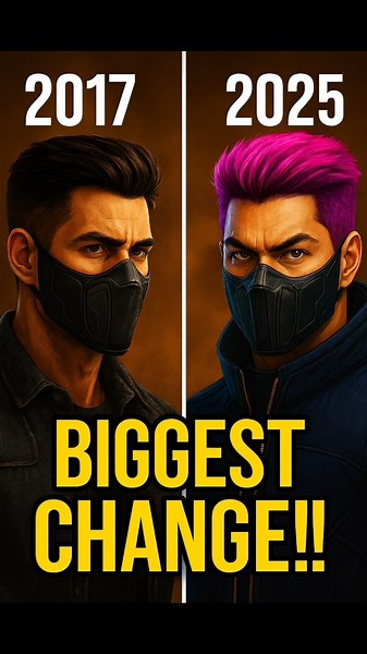 Free Fire 2017 vs 2025 | Free Fire MAX Graphics Comparison #freefire #update #GamingShorts #edit