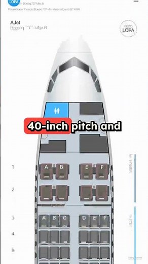 AJet Boeing 737-Max 8 Flight Seat Map