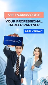 DÂN PRO KIẾM VIỆC Ở ĐÂU MỚI CHUẨN UY TÍN? 💡Đơn giản thôi: cứ tìm đúng nơi mà cộng đồng chuyên gia tin dùng! Với 23 năm đồng hành cùng người tìm việc tại Việt Nam, VietnamWorks từng bước trở thành một Professional Career Partner - Đối tác nâng tầm sự nghiệp cho ứng viên có kinh nghiệm, thông qua 7 yếu tố nổi bật: 🔹Được tín nhiệm và giới thiệu bởi nhân sự và nhà tuyển dụng 🔹AI Matching giúp gợi ý công việc phù hợp một cách thông minh 🔹AI CV Preview hỗ trợ đánh giá và tối ưu CV nhanh chóng 🔹Sở