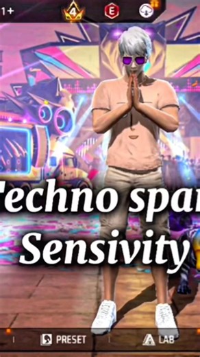 Techno spark sensitivity😨for all techno spark devices📲100% Working✅#freefire #sensitivity #viral