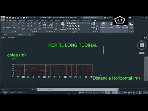 Longitudinal profile in AutoCAD of a leveling