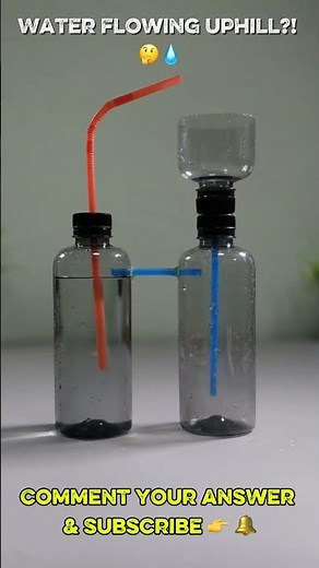 Water Flowing Uphill?! 🤯💧| Gravity Trick Explained #scienceexperiment #physics
