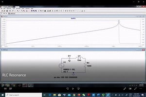 LTspice demo for 203: RLC frequency response