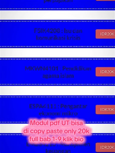 Modul PDF UT 20k: Bab 1-9 Siap Diakses!