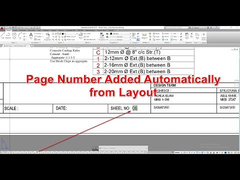 Auto Page numbering from AutoCAD Layout