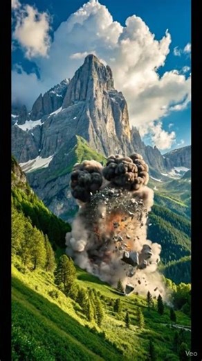 Massive Base Explosion & Giant Rock Avalanche #epicmoments