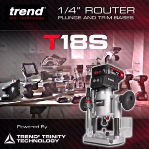 Looking for a new router for your workshop? Our T18S/R14 comes packed full of features, making it the best choice for you Check out the full range of features here and buy now. https://www.trend-uk.com/t18s-18v-cordless-1-4inch-router #t18srouter #trimandplungerouter #routing #trend | Trend Tool Technology
