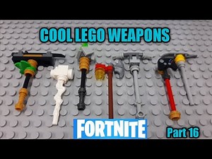 COOL LEGO WEAPONS you can build for your minifigures- Pt 16 ( FORTNITE Pickaxes edition)