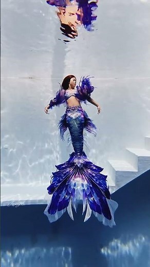 "Beautiful Girl Swimming in Crystal Clear Water 🌊 | Relaxing Pool Vibes" #shorts #ytshort #swimming