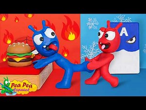 Pea Pea Aparece en el Desafío de la Habitación Caliente Contra la Fría - Dibujos Animados para Niños