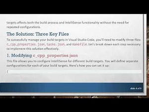 How to Effectively Switch Between Build Targets in Visual Studio Code