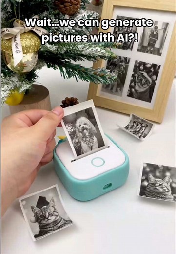 Our app has an AI Sticker Maker feature, so you can turn any idea in to a sticker!😍Do you want to try? Using: 🍄Phomemo T02 mini sticker printer 🎁Christmas gift for kids 🔗 in my bio #phomemo #ai #aiphoto #miniprinter #giftforkids