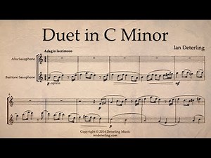 Duet for Alto Saxophone and Baritone Saxophone in C Minor