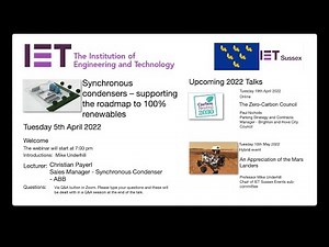 Synchronous Condensers – Supporting the roadmap to 100% Renewables