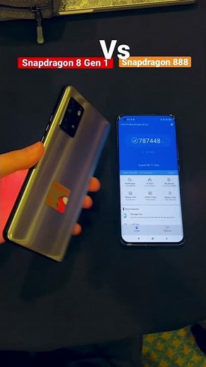 Antutu: Snapdragon 8 Gen 1 vs Snapdragon 888 #shorts