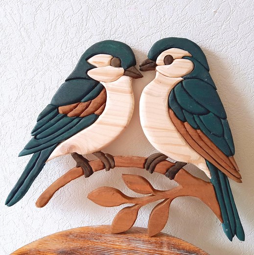 Love Birds Intarsia Pattern – Scroll Saw PDF Template – Romantic DIY Woodworking Gift – Nature Wall Art – Beginner Friendly - Etsy