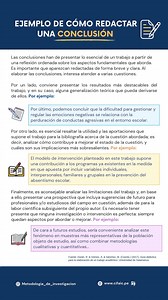 Ejemplo de redacción de la conclusión ✍️❤️