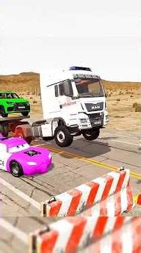 TRANSPORTING PIXAR CARS & FRUITS WITH COLORED & JOHN DEERE vs CLAAS vs TRACTORS - #0169 BeamNG.drive