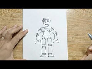 Cách để vẽ 1 con robot đơn giản/How to draw robot easy