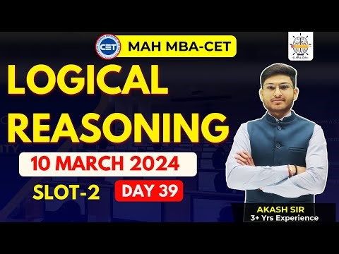 MAH MBA CET25 | DAY 39 | 2024 Previous Year Questions | Logical Reasoning | PYQ | By Akash Sir