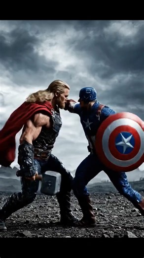 Thor and captain America fight #short#animation