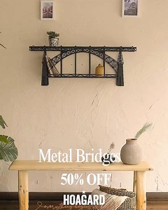 More than just storage. It’s Art. Metal Bridge Sheves are unique decorative pieces that transform any empty space into a feature. But it’s not just for looks—it’s built sturdy to hold your favourite plants, books, and mini deco items with ease.  Add architectural style to your home today a get ready for compliments Brisbane Dispatch Free Shipping Holds 5KG Lifetime Warranty | Hoagard | Facebook