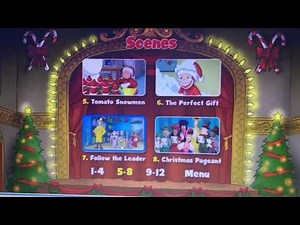 Curious George: A Very Monkey Christmas 2009 DVD Menu Walkthrough