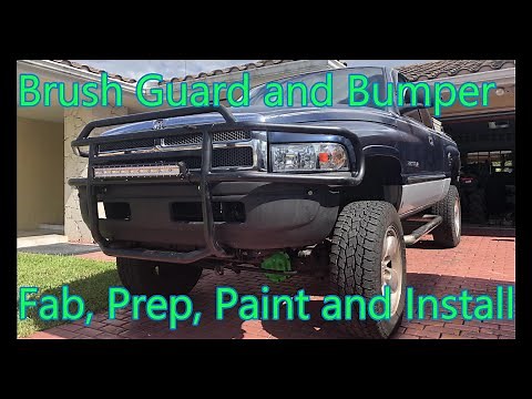New Brush Guard and Bumper Install (prep, paint, fab and install)