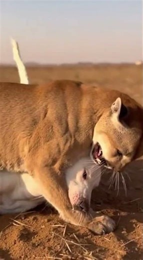 Dogo Argentino vs. Puma: The Ultimate Showdown! 🐾 #shorts