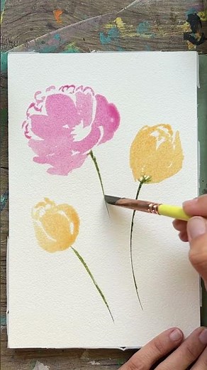 How to paint easy loose watercolor flowers for beginners