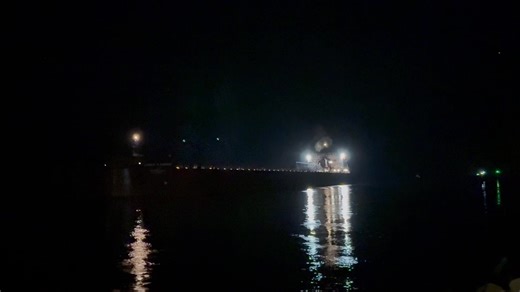 Nothing beats a “Bark in the Dark”!!! 🤣 Well by the time I got off the tour boat and unloaded my stuff, loaded it all into the van and brought it all to storage again it was after 9:00 and I knew the James R Barker and Captain Newland would be here at 10:00 so I decided to wait and I’m glad I did… Follower Jamie Metro coined the term “Bark in the Dark” and that’s exactly what we got!! Miss Edna was here and Jamie and me and a bunch of other folks believe it or not so it was a full Parking lot e