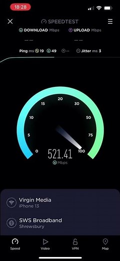 Virgin media 500mb fibre speed test