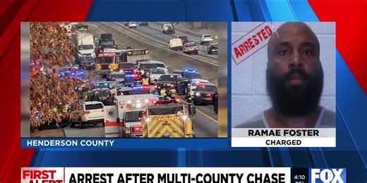 Arrest after multi-county chase