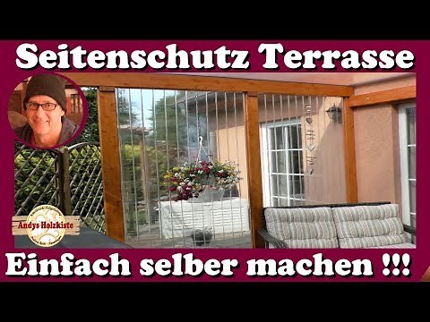 Windschutz, Wetterschutz und Sichtschutz für Terrasse selber machen