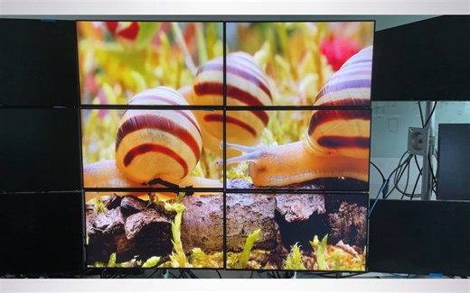 一片6屏显卡连接6个显示屏实现 3行2列拼接大画面