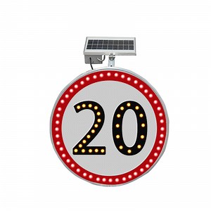 [Hot Item] Aluminum Solar Powered LED Speed Limit Flashing Illuminated Street Sign