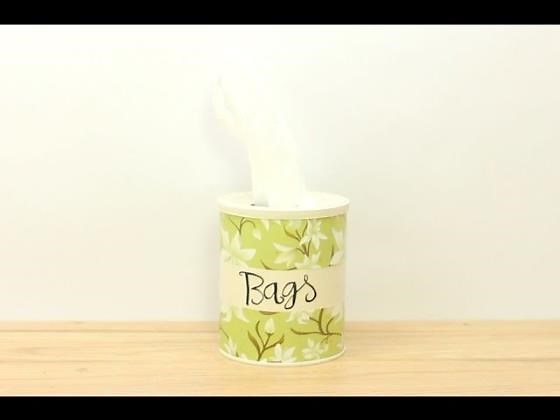 DIY plastic bag dispenser/holder