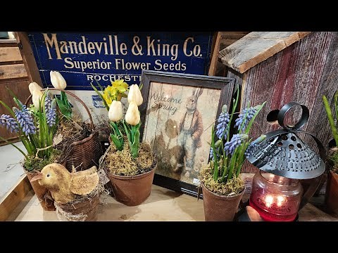 Old Fashioned Inspired Decorating Holiday Spring Antique Cottage Farmhouse at Bridgewater Primitives