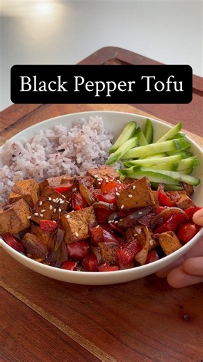 You Won’t Believe This Black Pepper Tofu Has No Oil 🙌✨