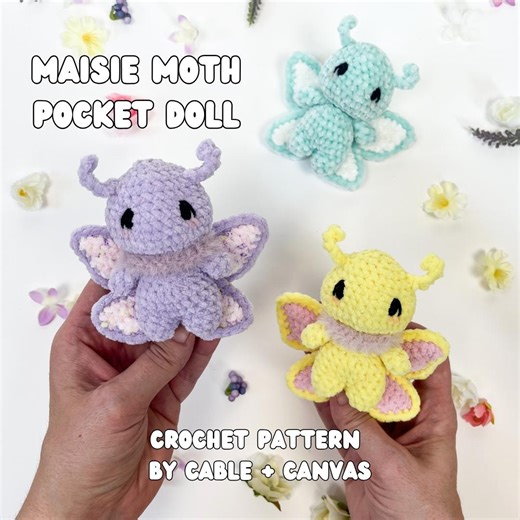 Crochet Maisie Moth Pocket Doll Pattern (digital Download) - Etsy