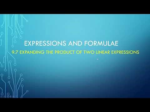 Expanding the product of 2 linear expressions (Year 9)